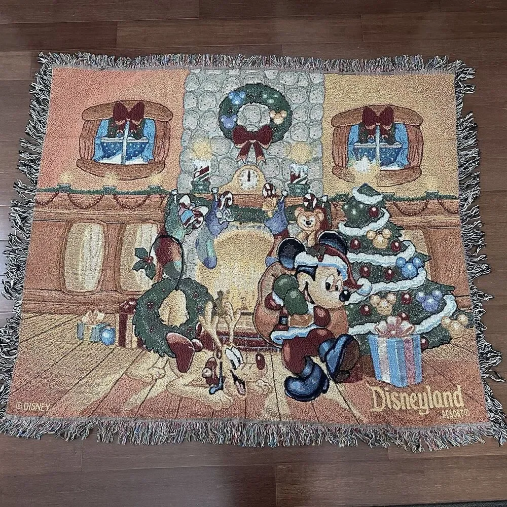 Vtg Tapestry Throw Blanket  by Manual Woodworkers & Weavers Inc Disney Store USA